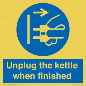 Unplug the kettle when finished